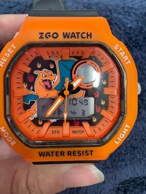ZGO Watch Orange Charizard Theme Digital-Analog Watch